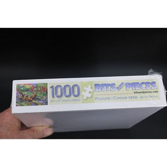 New Sealed Nap Time Is Over 1000 Piece Bits And Pieces Jigsaw Puzzle Complete - Picture 6 of 6